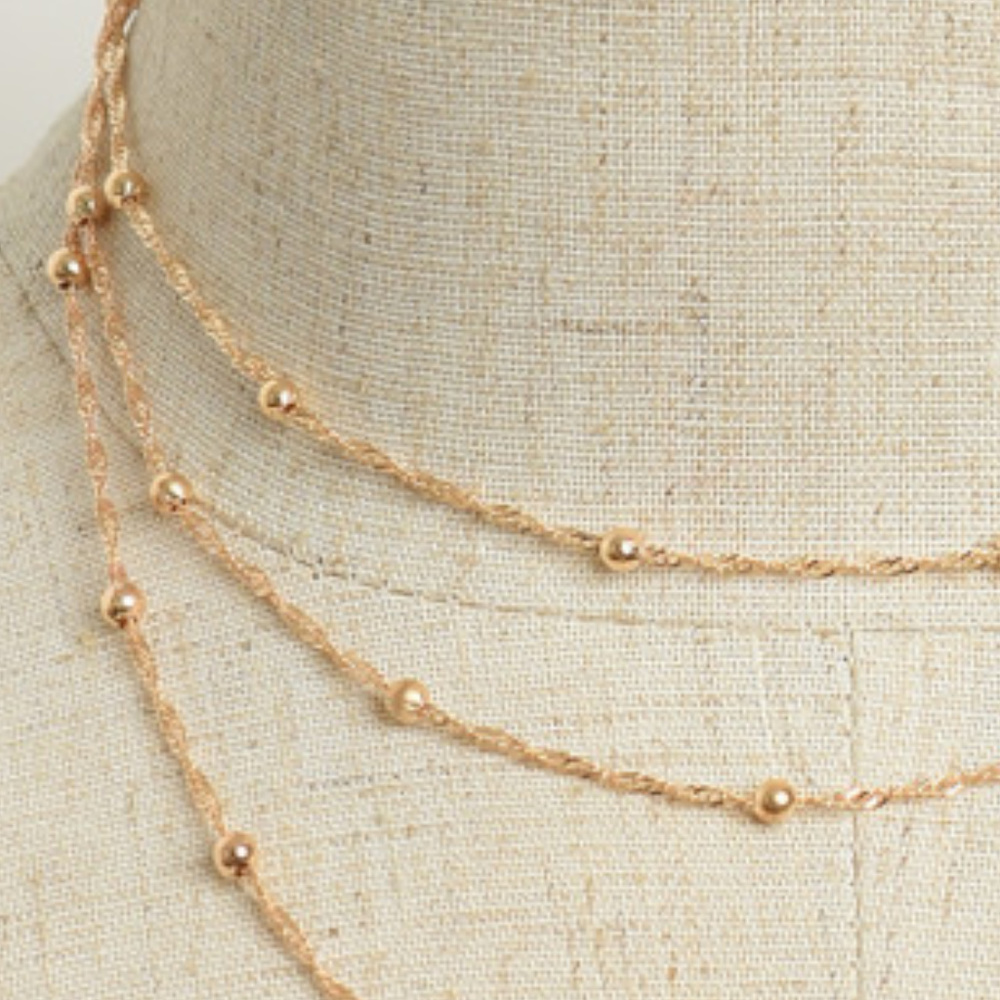 TRIPLE LAYER NECKLACE - Picture 2 of 2